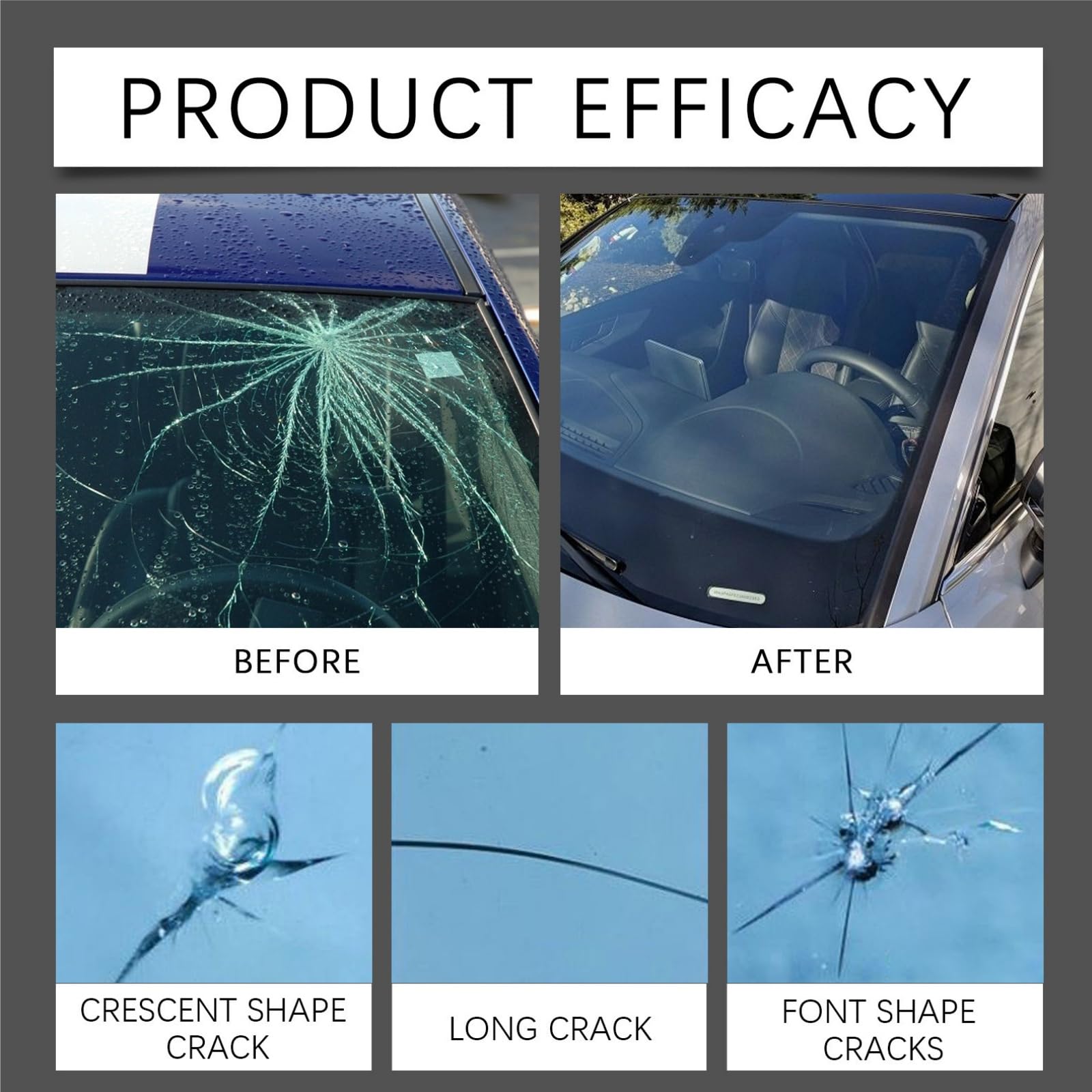 Windscreen Chip Repair Kit,Windscreen Repair Kit,DIY Glass Cracked Windshield Repair Kit,Advanced Glass Repair Kit for Windscreen Scratch Repair,Glass Scratch Remover for Cars,Glass Crack Repair - 3