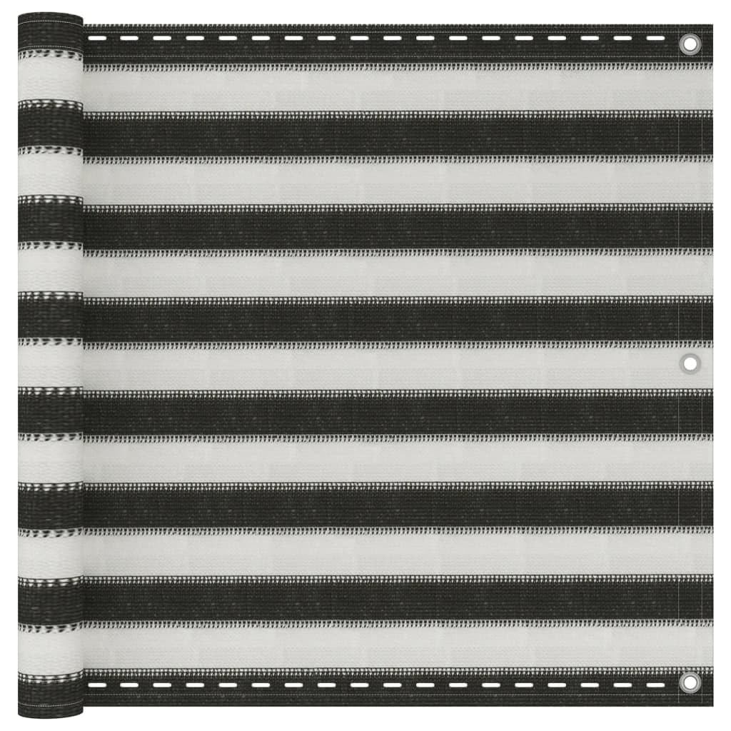 vidaXL Balcony Screen Lawn Garden UV and Mould Proof Sun Shelter Canopy Awning Protection Terrace Screening HDPE 90x300 cm Anthracite and White — image 1