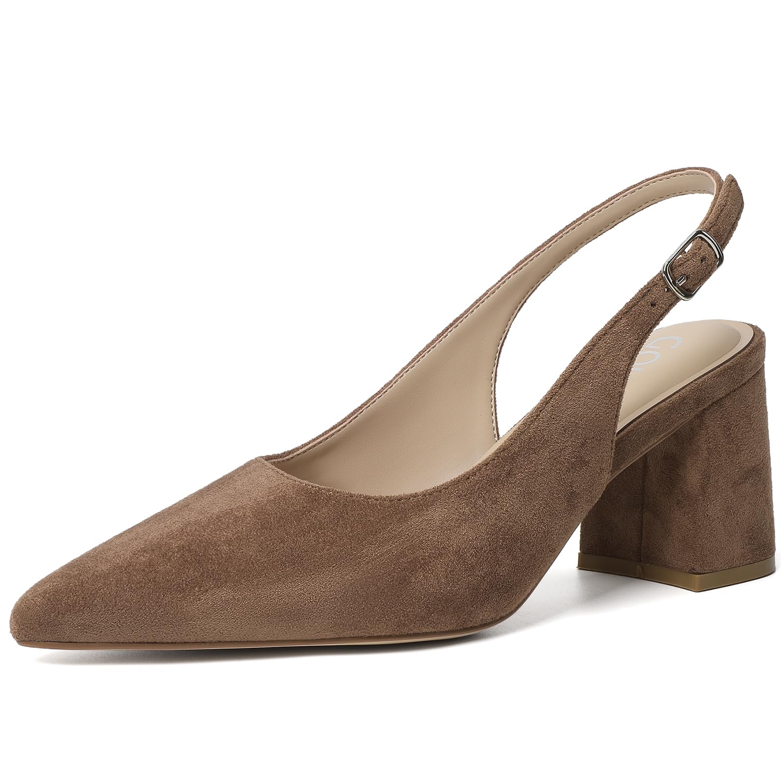 Block Slingback Heels for Women Pointed Closed Toe Chunky Heels Office Work Shoes Women's Pumps for Business Casual-image-20