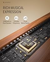 Vista 3 de Donner DDP-80 PLUS - Piano digital de 88 teclas, teclado ponderado, piano eléctrico para el hogar, compatible con USB-MIDI y conexión