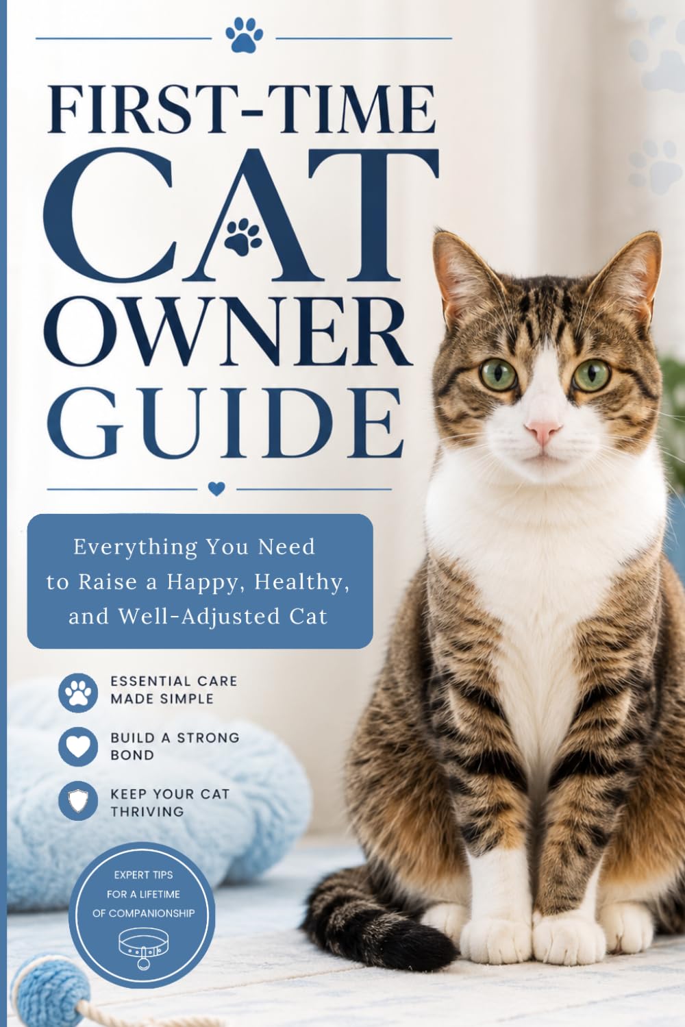 First-Time Cat Owner Guide: A Practical Beginner's Guide to Cat Care, Nutrition, Health, Behavior, Grooming, and Training & More