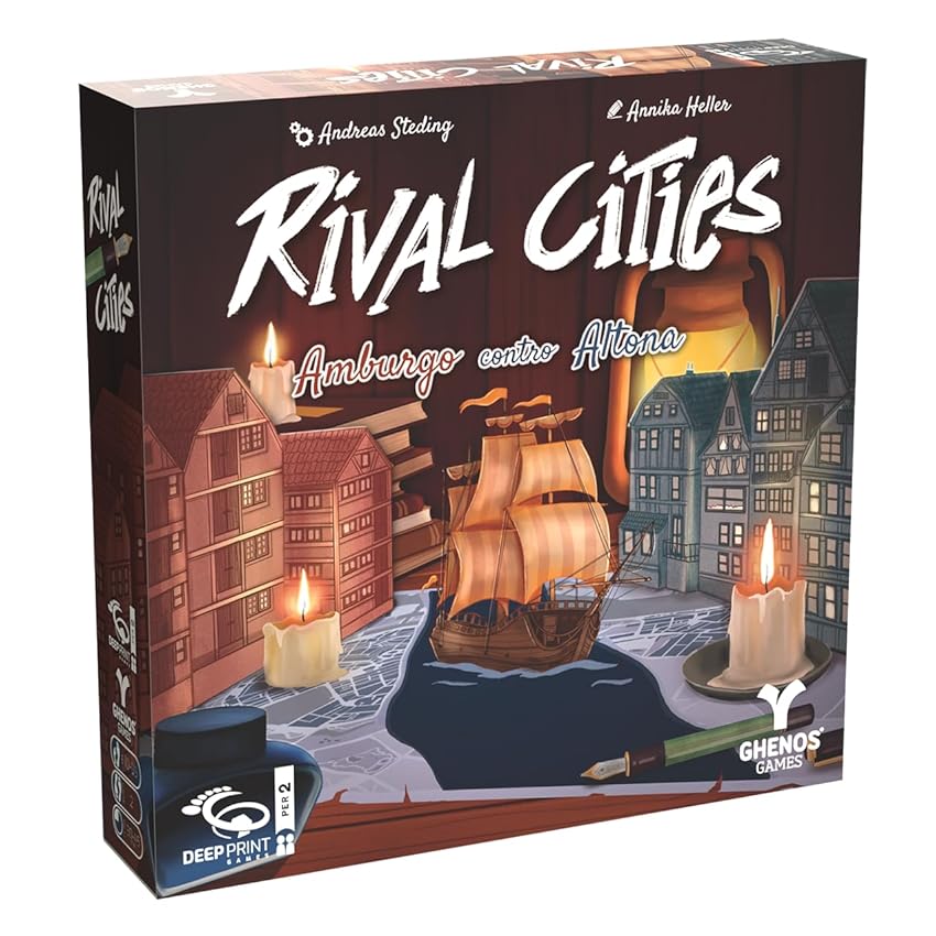 Rival Cities - Amburgo contro Altona, Gioco da Tavolo per 2 Giocatori, 10+ Anni, 30-45 Minuti, Edizione in Italiano