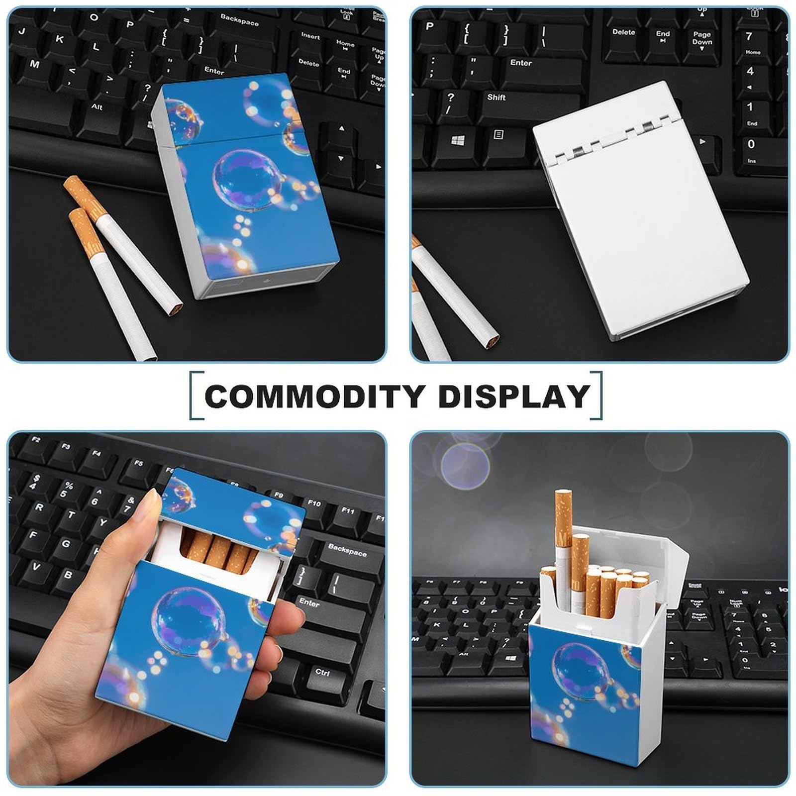Amazon.com: Colored Soap Bubbles Cigarette Case Crush Proof Cigarette  Packing Box Portable Lightweight Cigarette Box for Men Women Smoker Gift :  Health & Household
