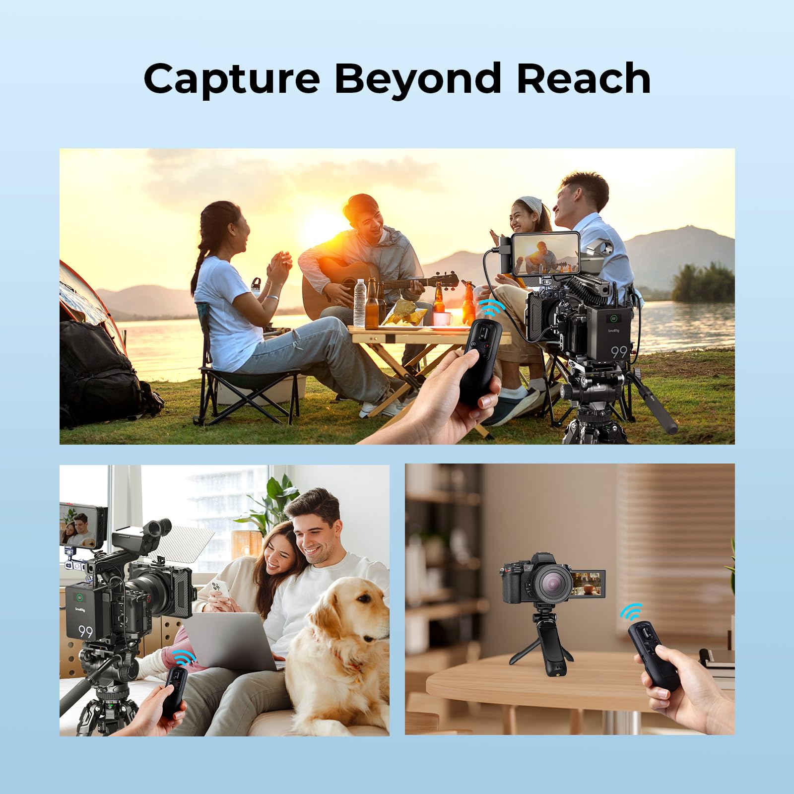 SMALLRIG SR-RG2 Télécommande sans Fil Compatible Sony Canon Nikon Alpha 7 V IV R V R IV R III A6700 FX3 A7C A7CR A7C II ZV-E10 R5 R6 Z50 III