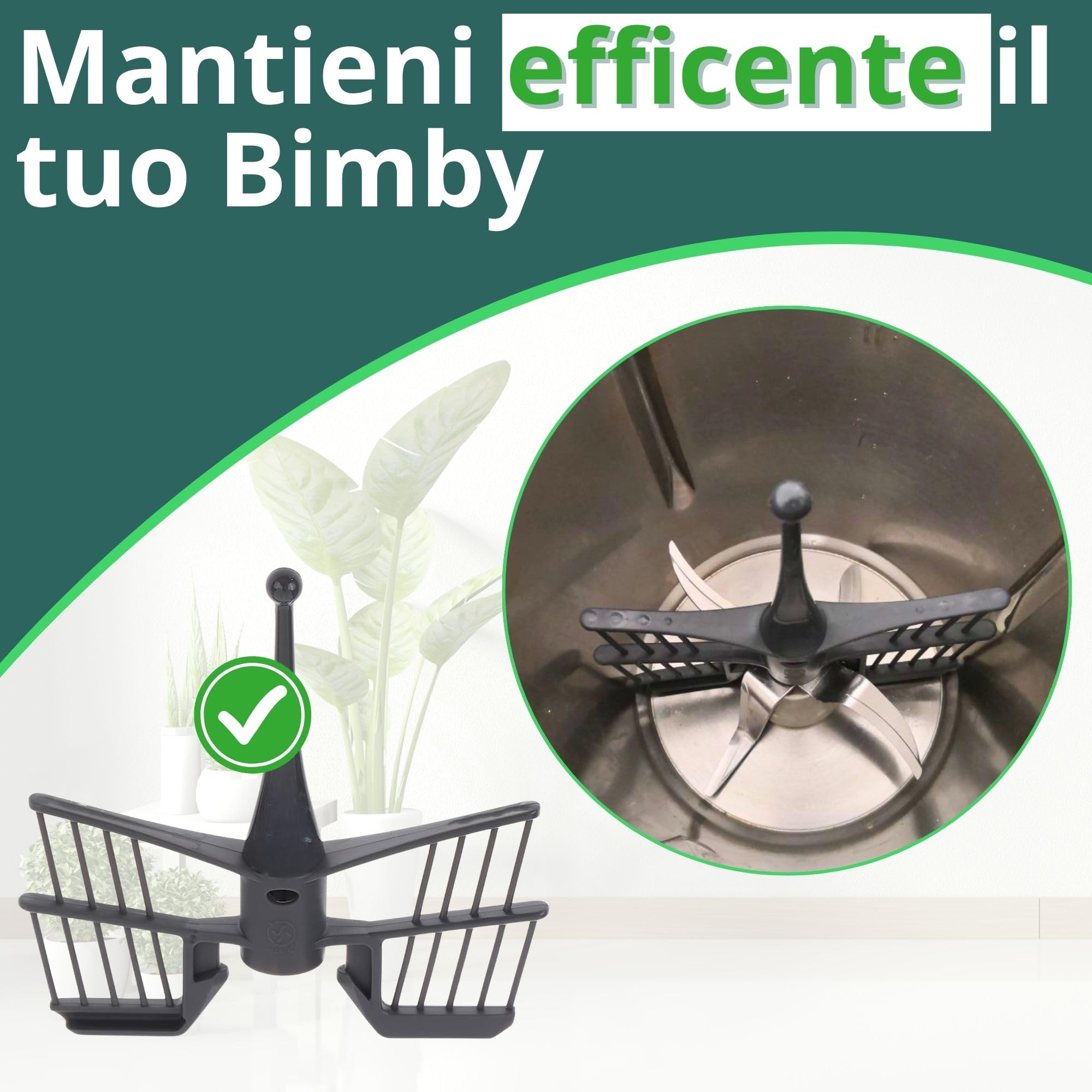 NAMAI - Thermomix Butterfly TM5/TM6/TM31, 100% Compatible Replacement, Food Grade ABS Plastic, Thermomix Accessories TM5, Easy to Install (Butterfly TM 5/6/31) - 5