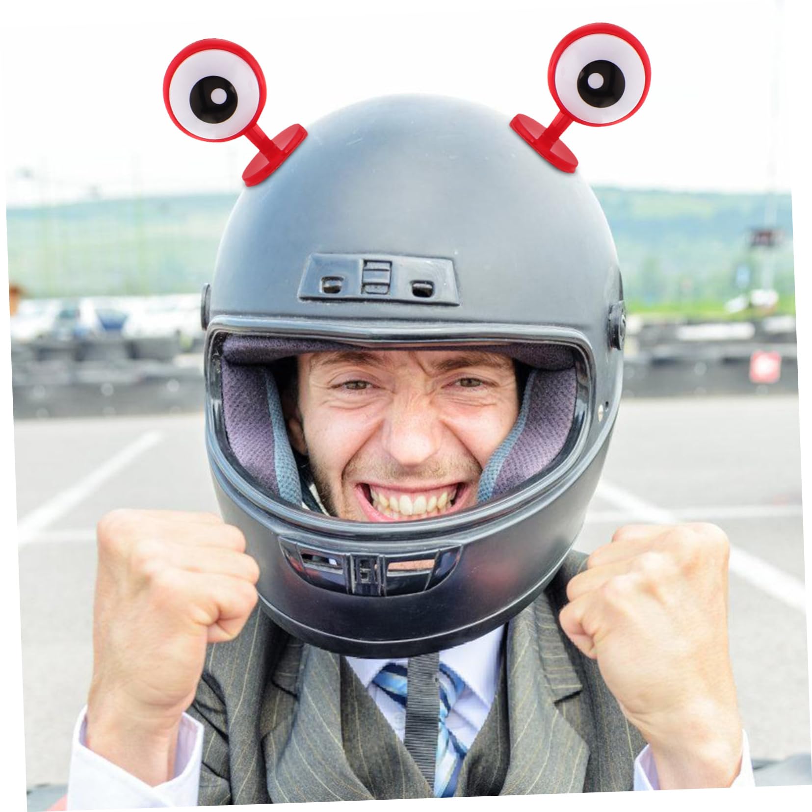 STOBAZA 6pairs Motorcycle Helmet Decor Animated Eyes Stickers Fit Easy Application : Automotive