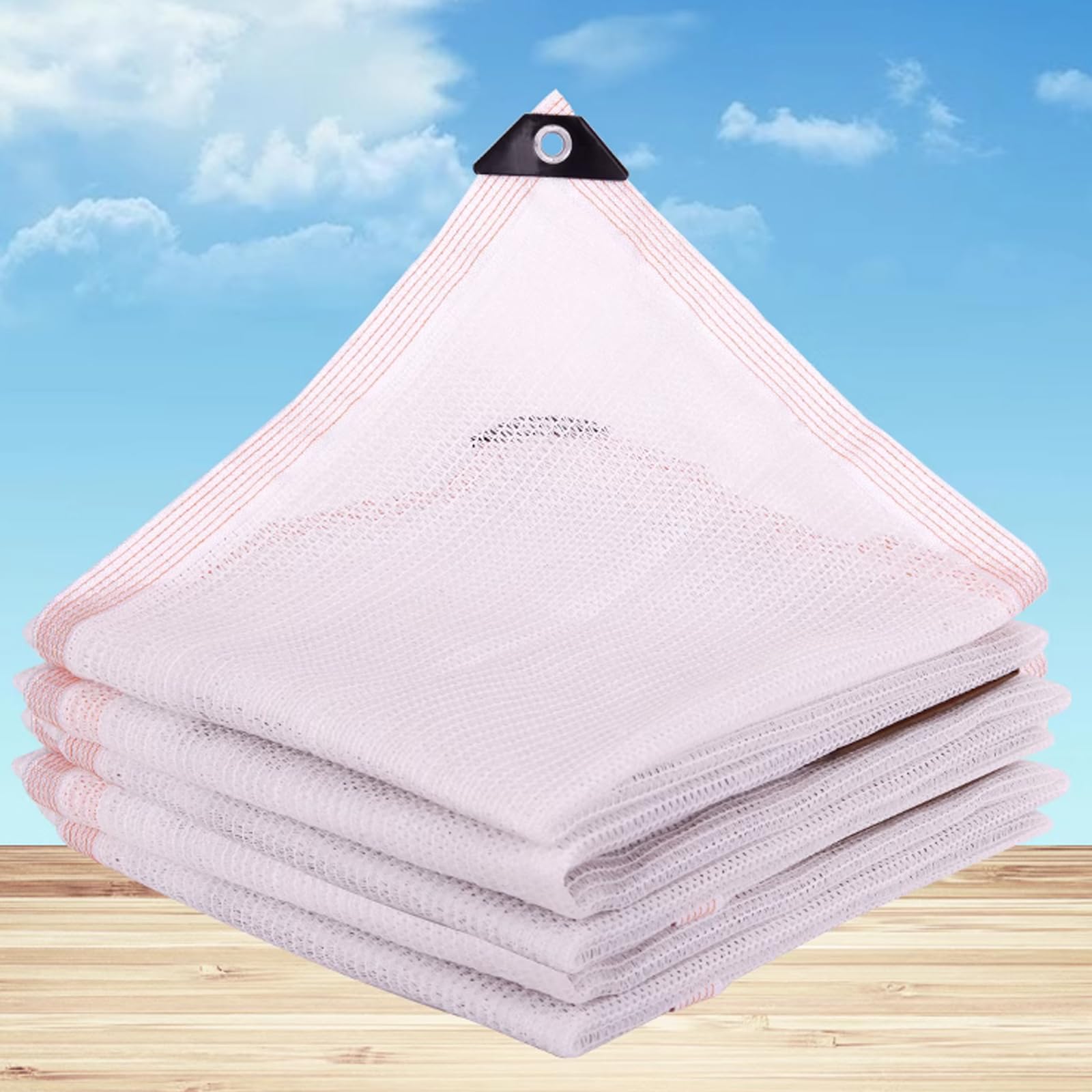 55% Malla sombreadora,Red de Sombreado para Plantas,Sun Shade Net para Invernaderos,Solar Sombra Paño Transpirable,Malla de Ocultación para Jardín,3 Patillas,Blanco (5x7m/16.4x23ft)