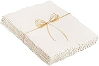Prudiut 25 Sheets Cotton Watercolor Paper, 300 GSM, 4 x 6 inch, White, Textured, Deckled Edge, Ideal for Watercolors, Wedding Invitations, Cards, Crafts