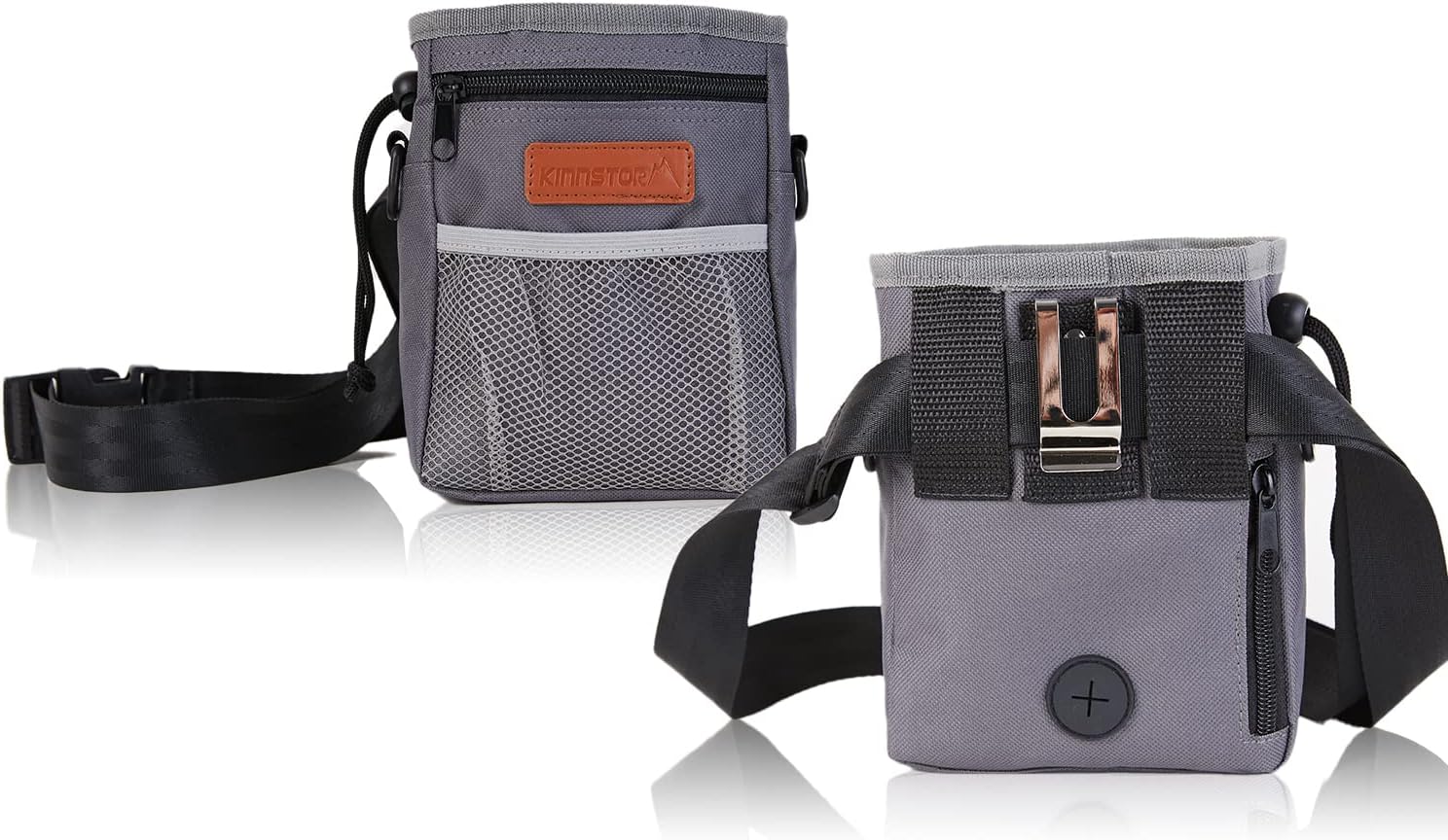 KINNSTORM Pet Treat Trainning Bag Easy Carry Dog Toy Kibble 3 Way to Wear Pouch Waist Shoulder Strap Holder for Small Dogs