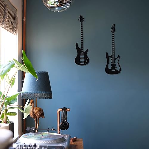 Miniatura 3 de wotieuns Decoración de pared de música de guitarra de metal para decoración de pared
