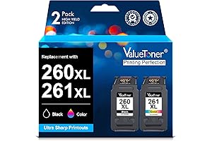Canon Printer Ink 260 261 Cartridge Replacement Combo Pack