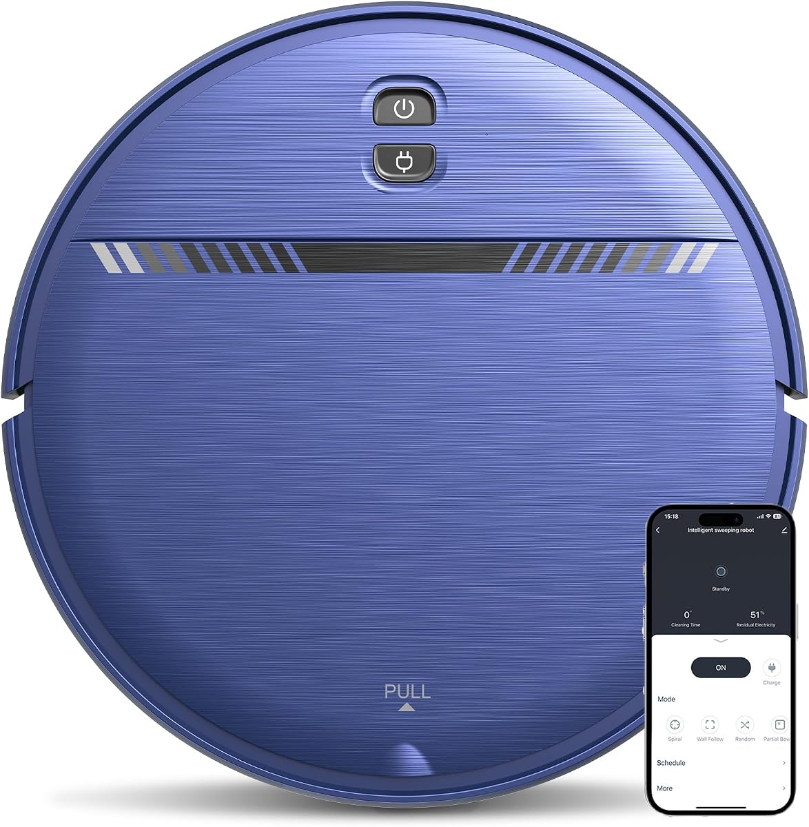Cleaning Robot Mop Vacuum, Wi-Fi Connected, App Control, Compatible with Google Assistant, Perfect for Pet Hair and Carpets