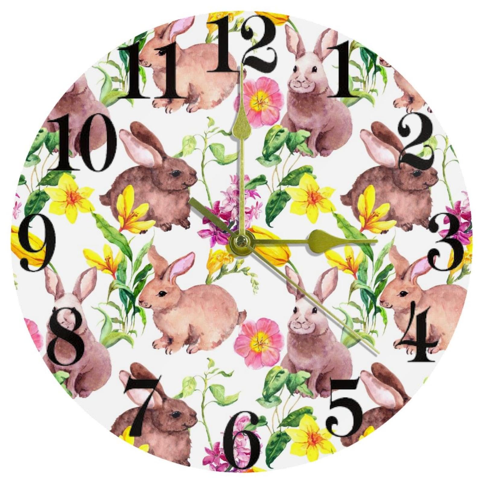 Horloge murale ronde à quartz silencieuse de 30 cm idéale pour salon et bureau