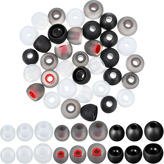 Weewooday 36 Pcs Replacement Earbud Tips Silicon Ear Bud Cover Earphone