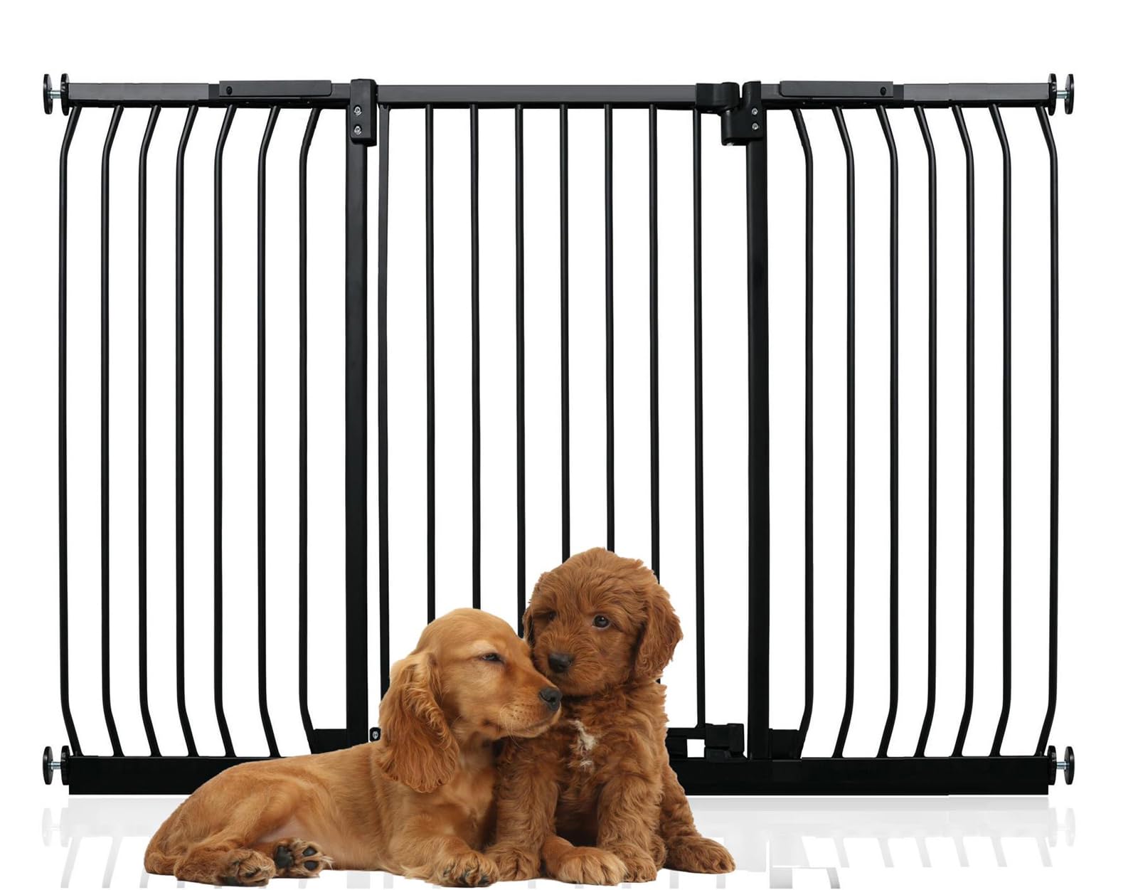 Bettacare Black Extra Tall Elite Dog Gate, 161Cm - 170Cm, Matt Extra Tall 100Cm In Height, Pressure Fit Pet Gate For Dog And Puppy, Pet And Dog Barrier, Easy Installation