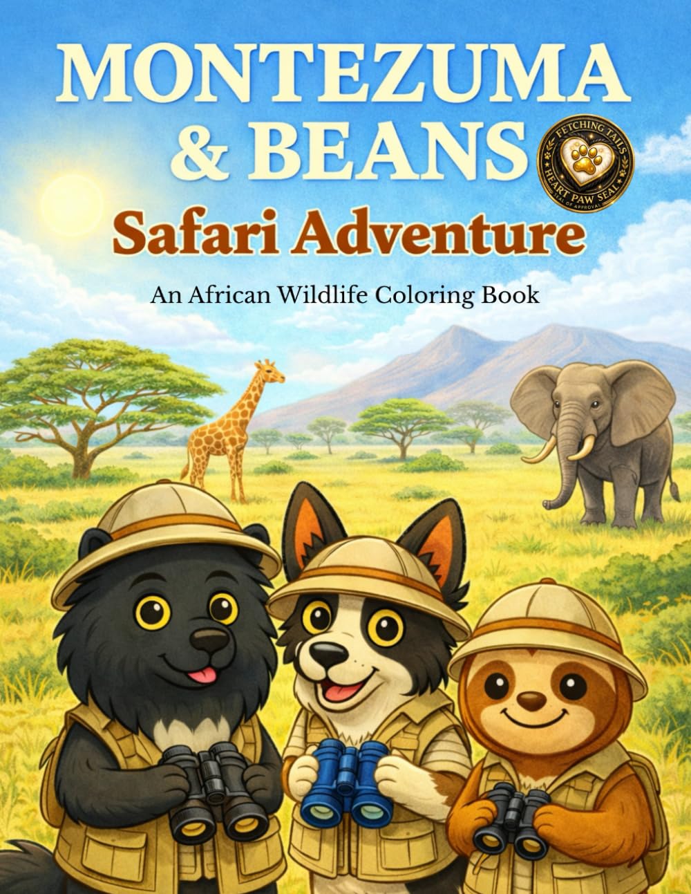 Montezuma & Beans: Safari Adventure: An African Wildlife Coloring Book for All Ages (The Adventures Of Montezuma & Beans)