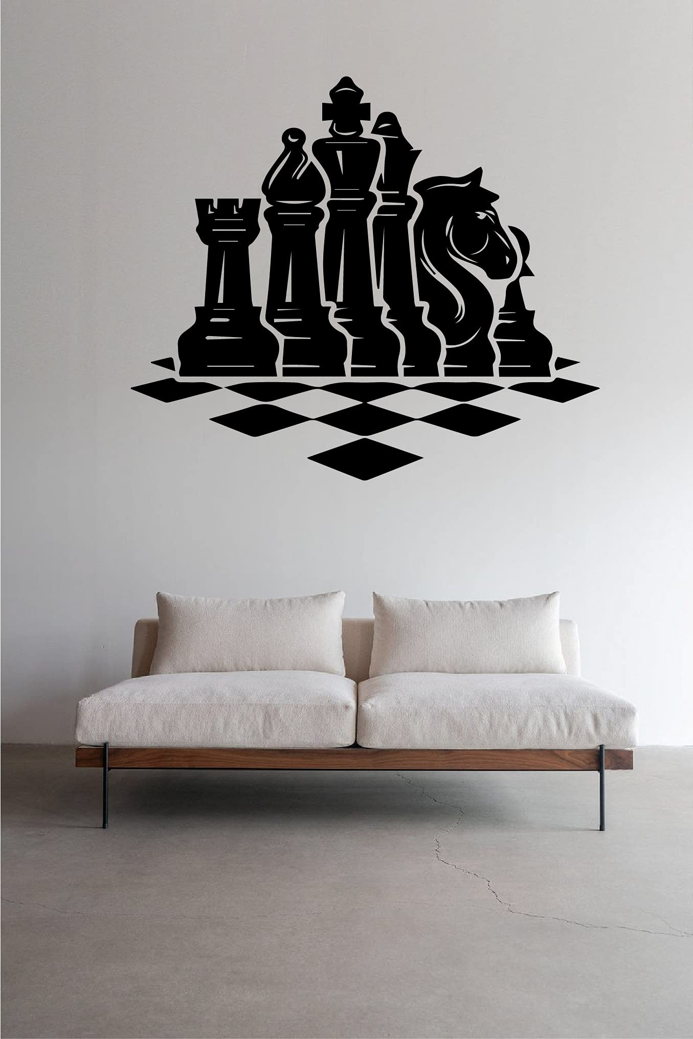 VVWV Chess Gaming Wall Stickers for Kids Room Nursery Playschool Bedroom Living Room Home Decoration L X H 45 X 38 Cms-image-26