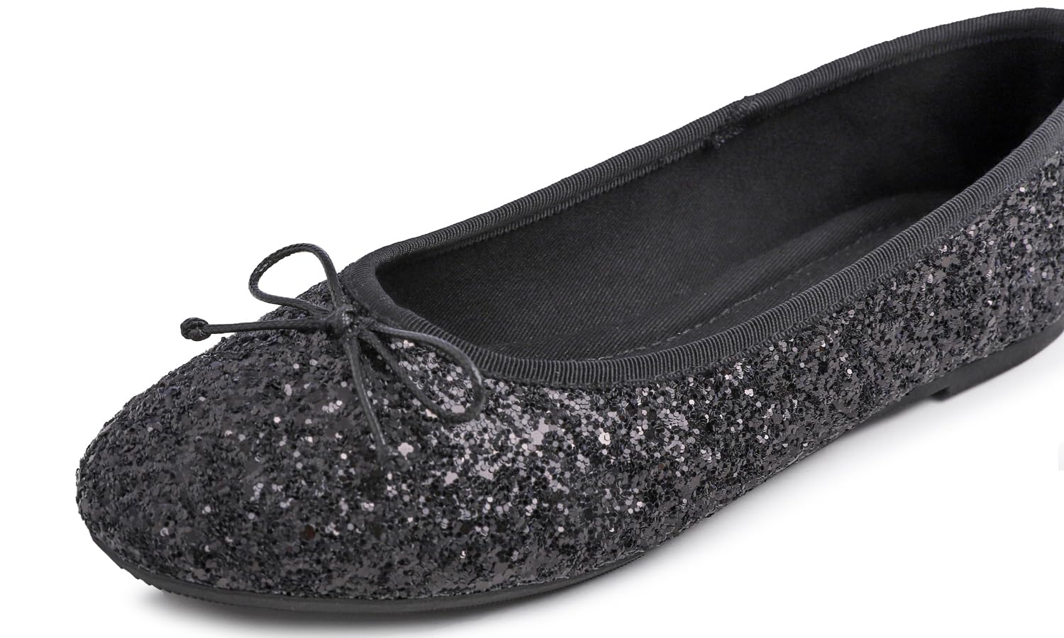 Feversole Women's Macaroon Glitter Colorful,Cojín de Espuma con Memoria Colorida Macaron para Mujer, diseño Plano de Charol