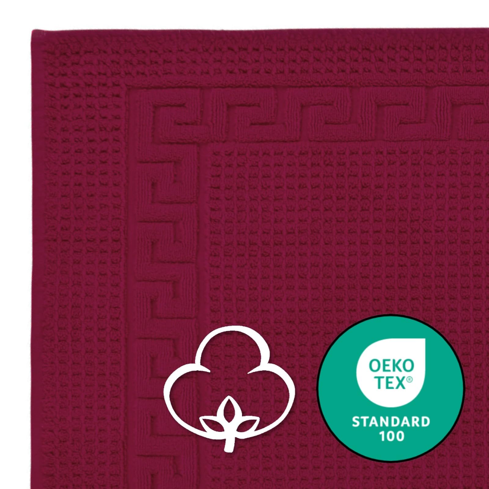Tapis de bain 70 x 140 cm Exclusiv 1100 g/m² Floringo bordeaux