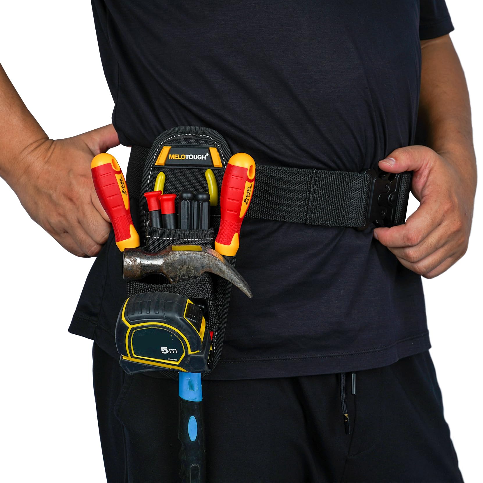 Piccola custodia per attrezzi con clip da cintura, piccola tasca portautensili, organizer per attrezzi da lavoro e porta coltelli