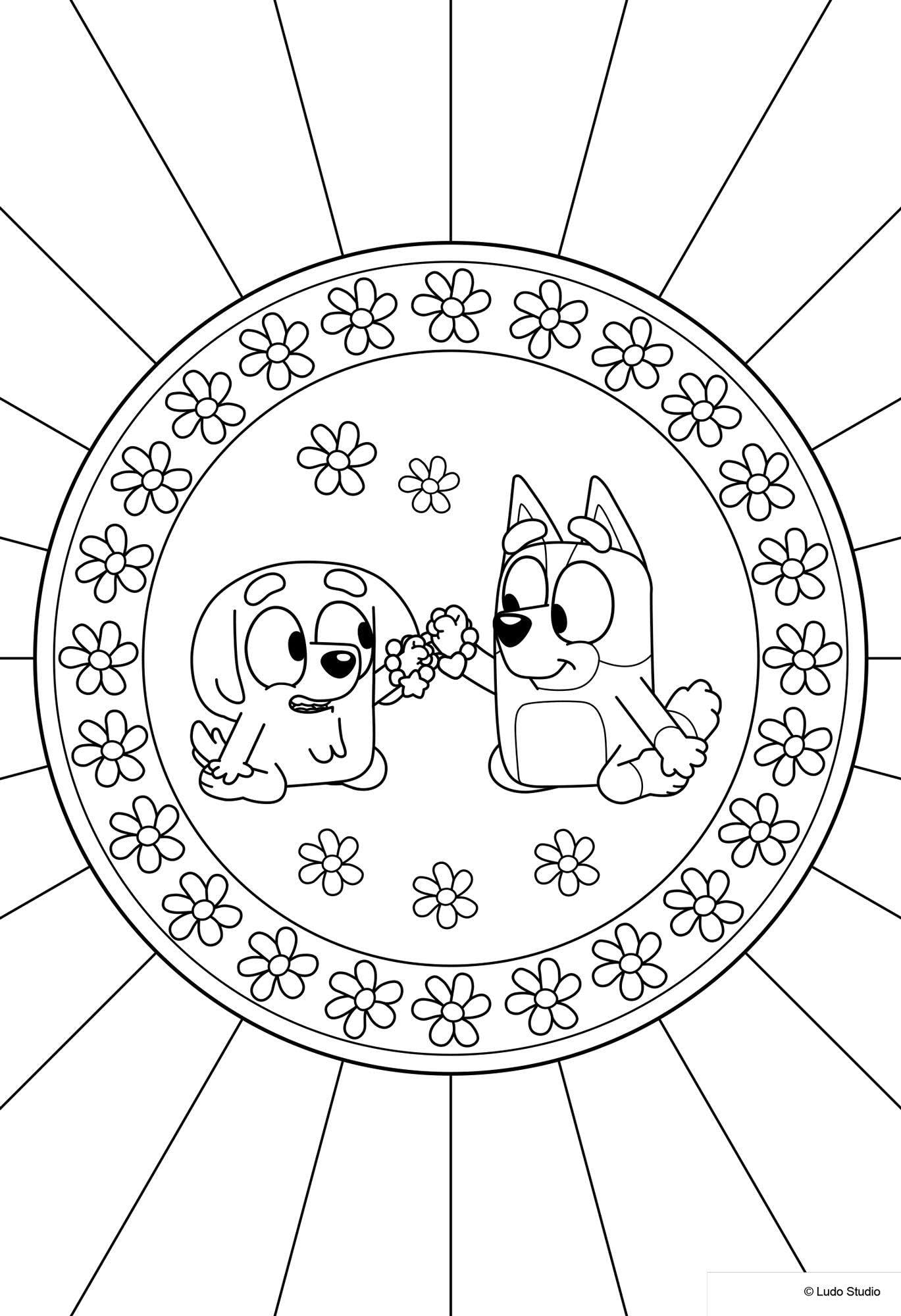 Bluey: Superstarker Sticker- und Malspaß: Sticker- und Malblock