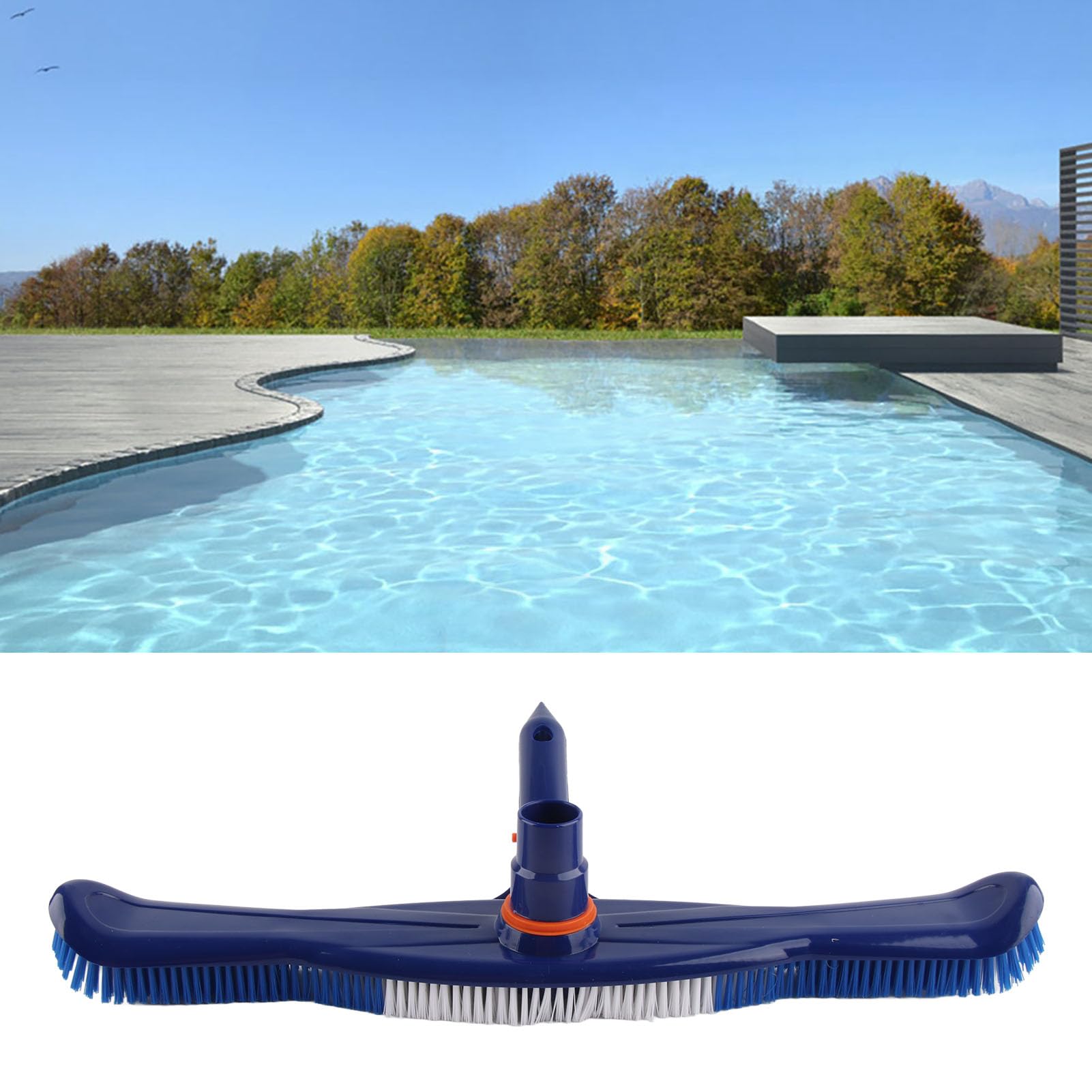 Pool Suction Brush and Vacuum Cleaner, for Pool, Spa, Hotel, 2 in 1