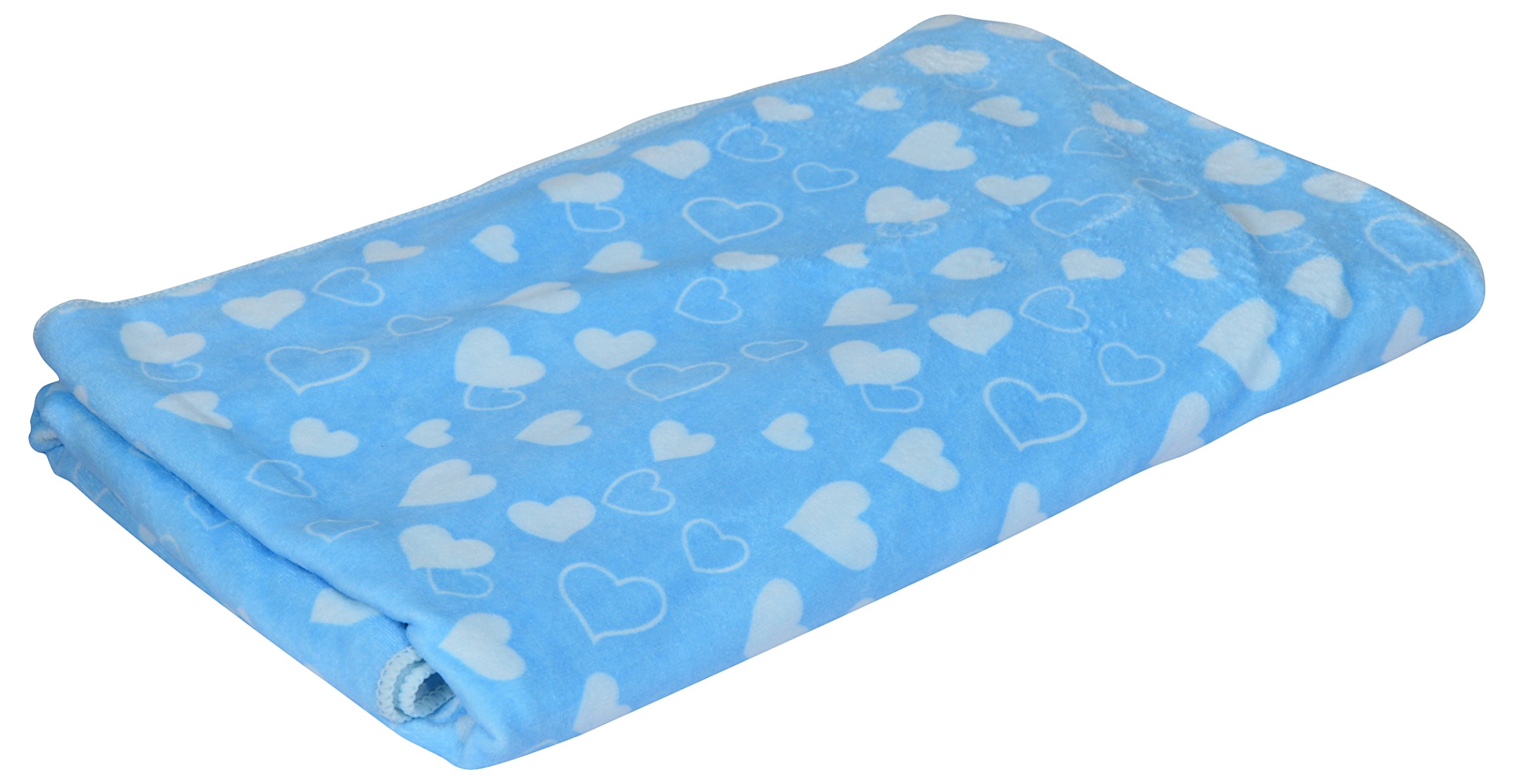 Saudeep India Trading Corporation 550 GSM Polycotton Heart Design Love Bath Towel - Multicolor