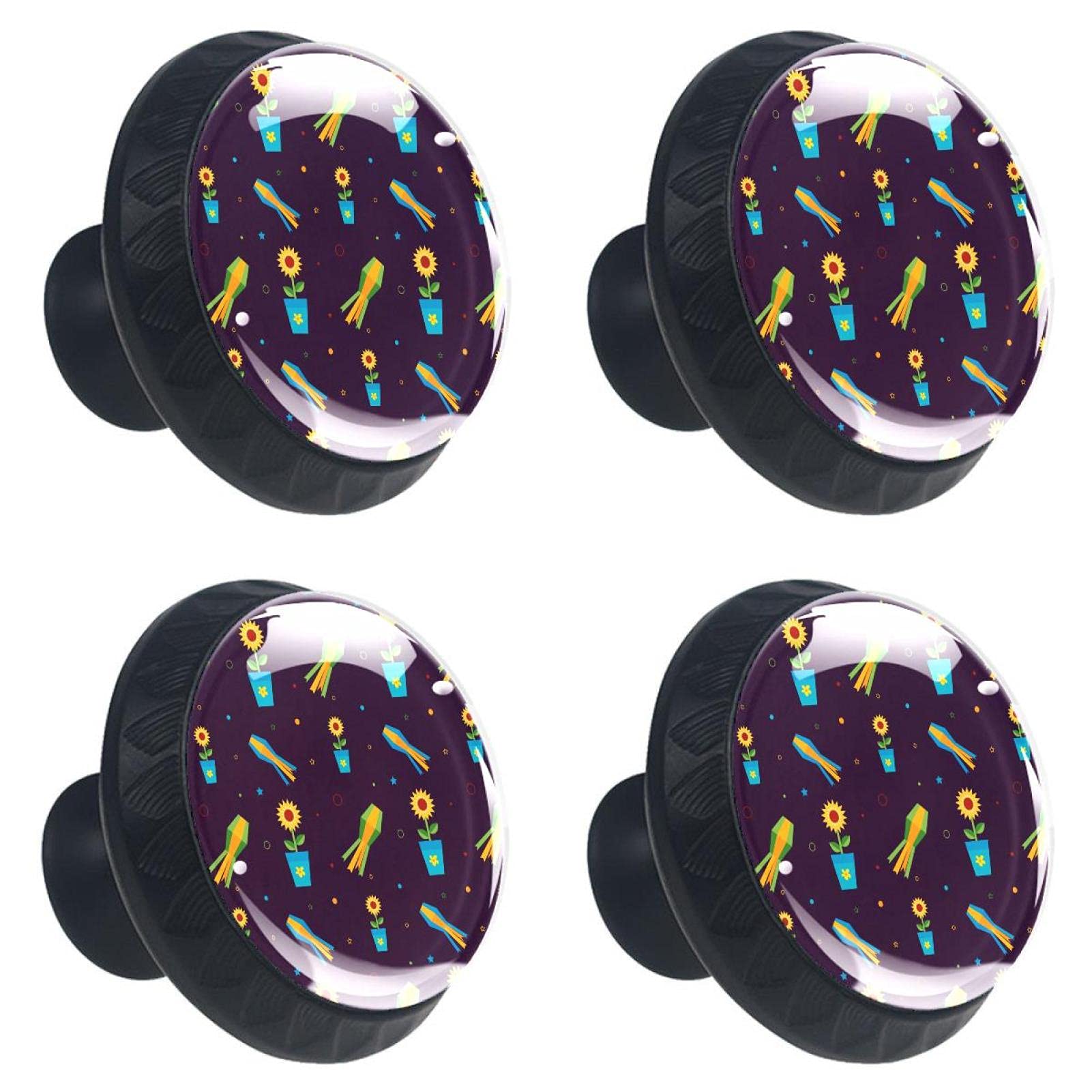 Boutons de tiroir en verre 30 mm avec vis pour meuble de cuisine commode et bureau
