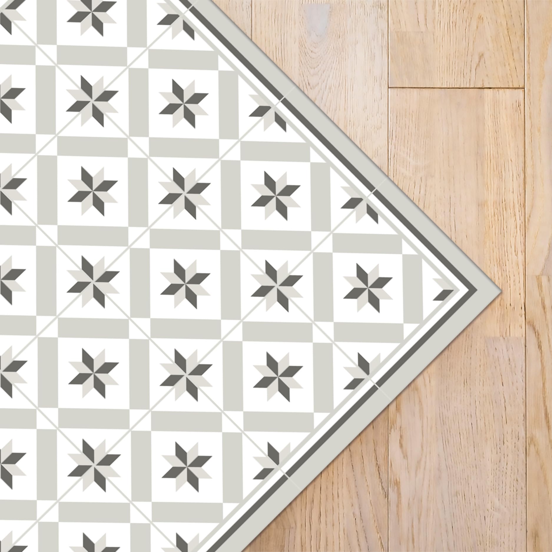 Panorama Tapis Vinyle Couloir Beige - 80x300 cm - Tapis Antidérapant Cuisine Lavable - Vinyle Sol Antifongique pour Intérieur et Extérieur