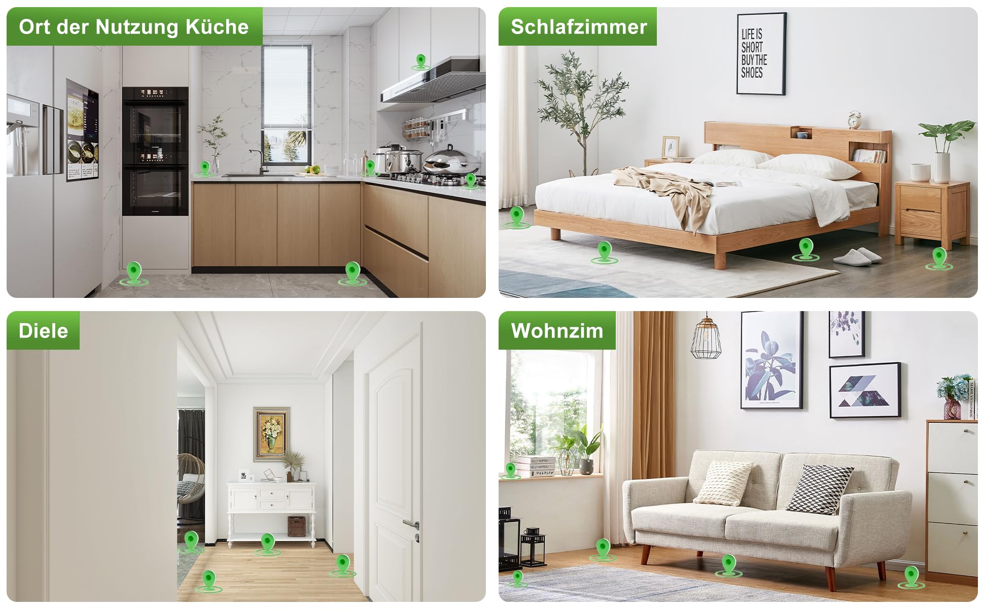 Schabenfalle 10 Stück, Kakerlakenfallen zur Bekämpfung von Schaben, Bettwanzen und Staubläusen - Ungiftige Monitoring-Falle, Kakerlaken-Klebefalle für Küche (10, Grün) (10, Grün-8)