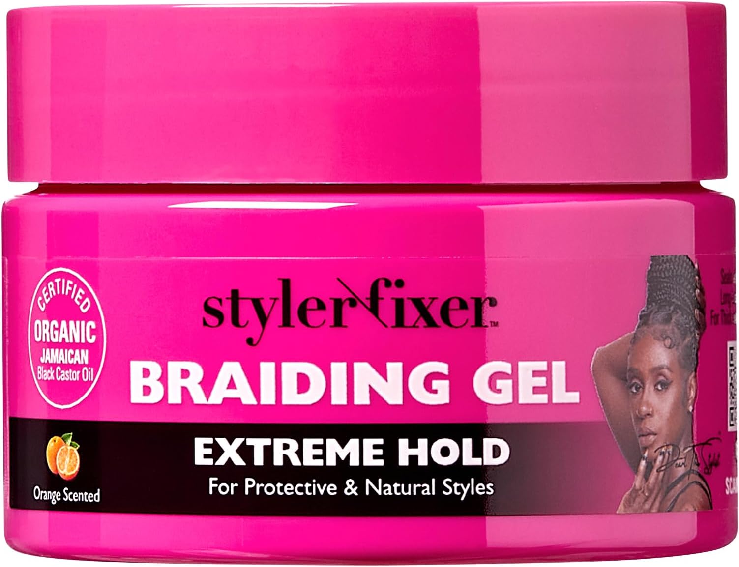 Braiding Gel Extreme Hold Styler Fixer for Box Braids & Cornrows, Hydrating, Conditioning, Long-Lasting Frizz Control, 4C Moisturizing, Nourishing High Shine (1 fl. oz.)