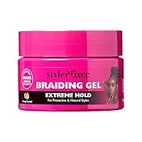 Vista 14 de Red by Kiss Gel para Trenzas de Fijación Extrema Styler Fixer para Trenzas de Caja y Cornrows, Hidratante, Acondicionador, Control de Encrespamiento