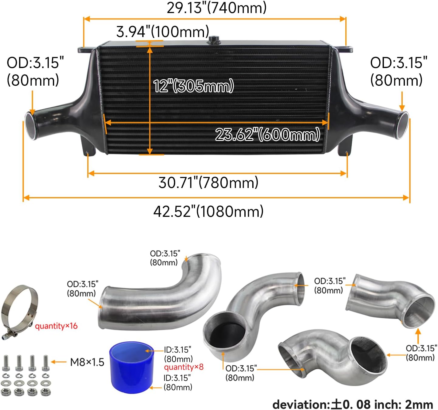 Upgrade Fmic Intercooler Kit fits for Nissan Skyline R33 R34 Gtr Rb26Dett Performance