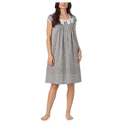 Eileen West Cotton Woven Cap Sleeve Waltz Nightgown Women