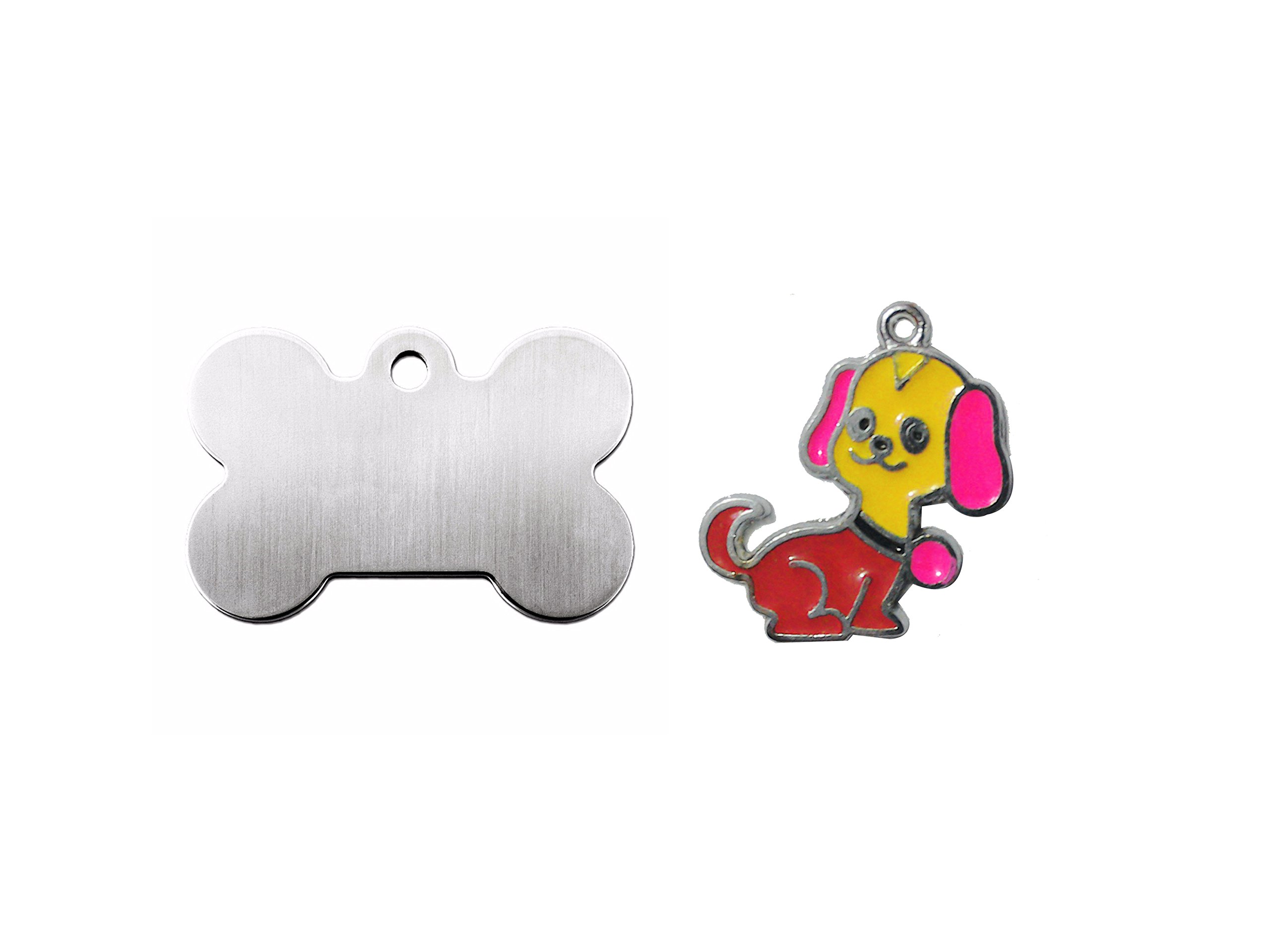 AGNpetSpot Dog ID tag Silver Bone & Puppy Meena Filled 2Pc (B06XN6XKSZ) Amazon Price History, Amazon Price Tracker