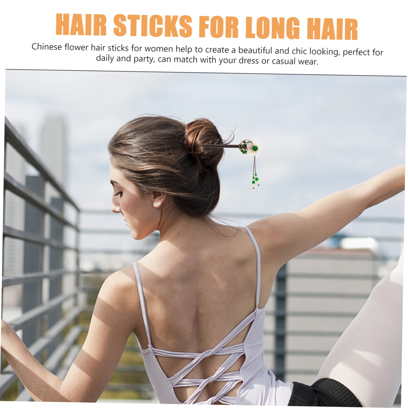 16stücke Traditionelle Chinesische Holz Haarnadeln Mit Quaste Und Blüten Für Hochsteckfrisuren Elegante Haarschmuck Für Hochzeiten Partys Und Besondere Anlässe
