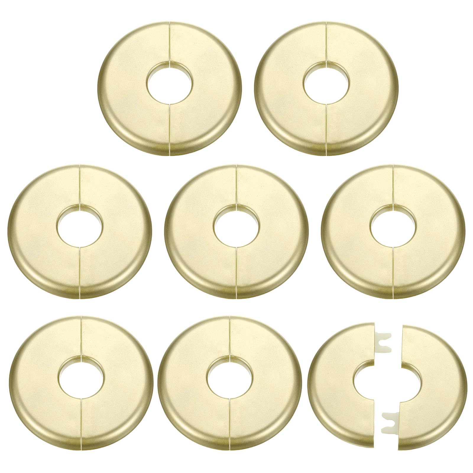 Placas de cubierta de fontanería autoadhesivas de 22,5 mm doradas para baño y cocina