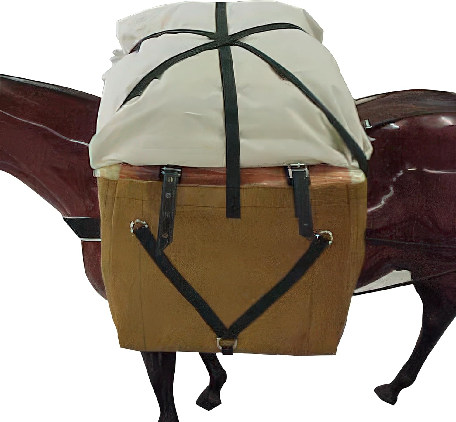 Davis Tent® Heavy-Duty 15oz Canvas Mantie Tarp, Waterproof Camping & Pack Cover for Top Pack or Panniers, Durable Outdoor Gear, Essential for Hunting & Horse Packing