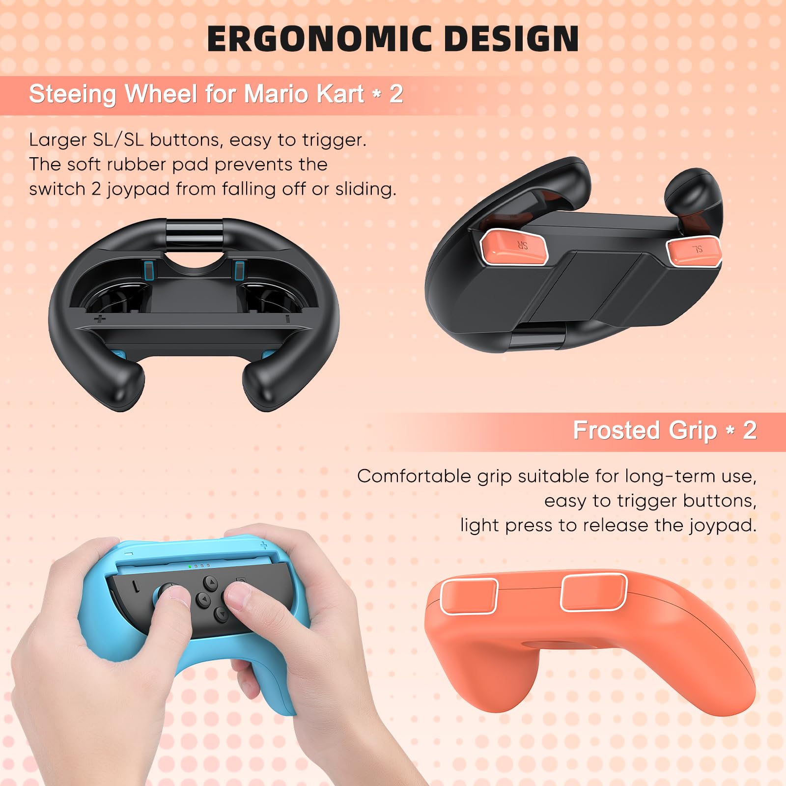 Switch 2 Zubehörset, Bundle Tasche für Nintendo Switch 2,30-in-1 Set: Tragetasche, Controller-Ladestation, Griffe für JoyCon, Lenkräder, Handgelenkschlaufe, Beinschlaufe,Schwarz (30 Stück)