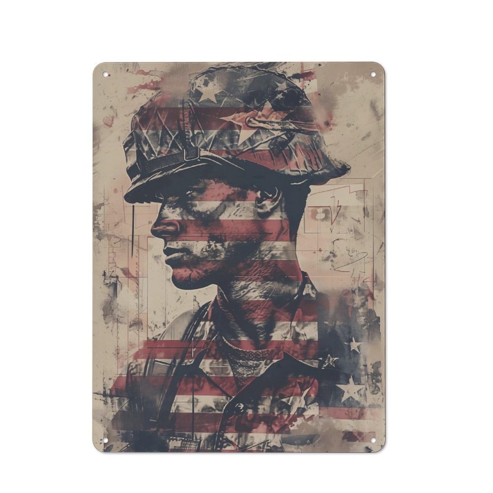 Junmoney Memorial Day Metal Sign 40X30cm With For Pub Or Café, Retro Decor, For Cooler-Month Interiors With Retro Character