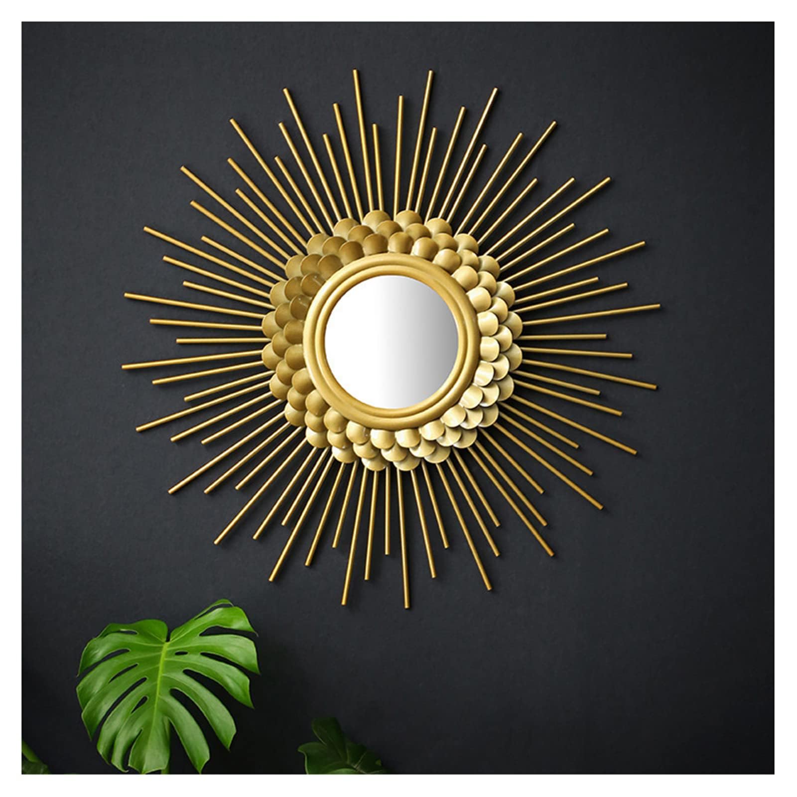 Runder 3D-Sonnenspiegel, dekorative Wandkunst für Wohnkultur, für Frauen und Mütter, 70 cm, stilvolles und elegantes Design für Wohnzimmer und Schlafzimmer