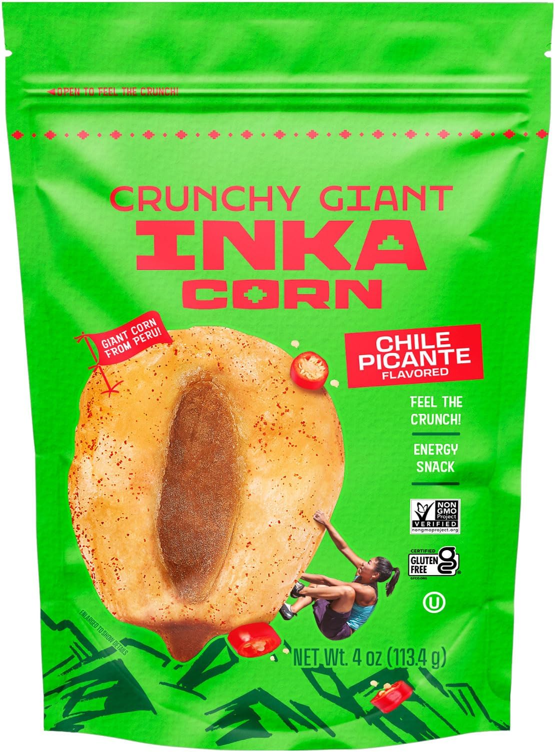 Inka Corn Giant Corn Chile Picante Doy Pack, 4 Ounce (Pack of 1)