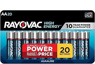 Rayovac High Energy AA Batteries (20 Pack), Double A Alkaline Batteries