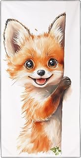 YISUMEI Oversized Microfiber Beach Towel Sand Free Quick Dry Lightweight Large Bath Towel with Cute Fox 36" x 72" for Boys and Girls Pool Camping Essentials and Cruise Travel