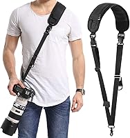Vista 7 de Correa de cuello para cámara Waka de liberación rápida con anclaje de seguridad y correa de fijación, correa de hombro ajustable para Nikon Canon