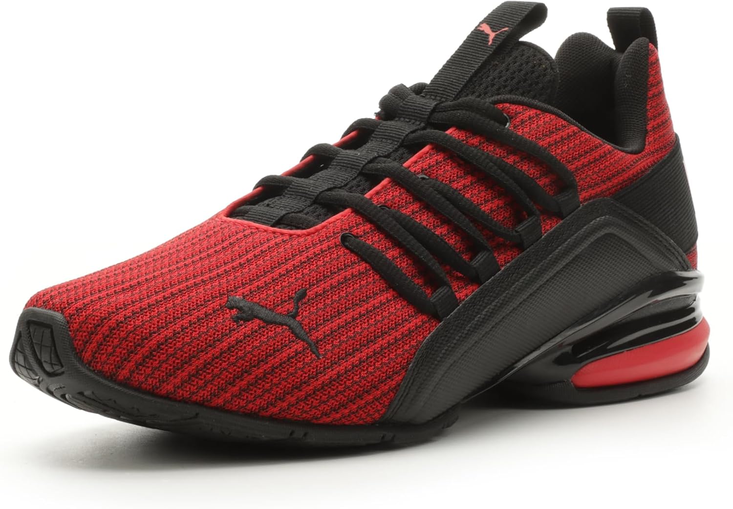 PUMA Men's AXELION REFRESH 2 TONE Cross Training Sneaker, For All Time Red-PUMA Black, 8.5