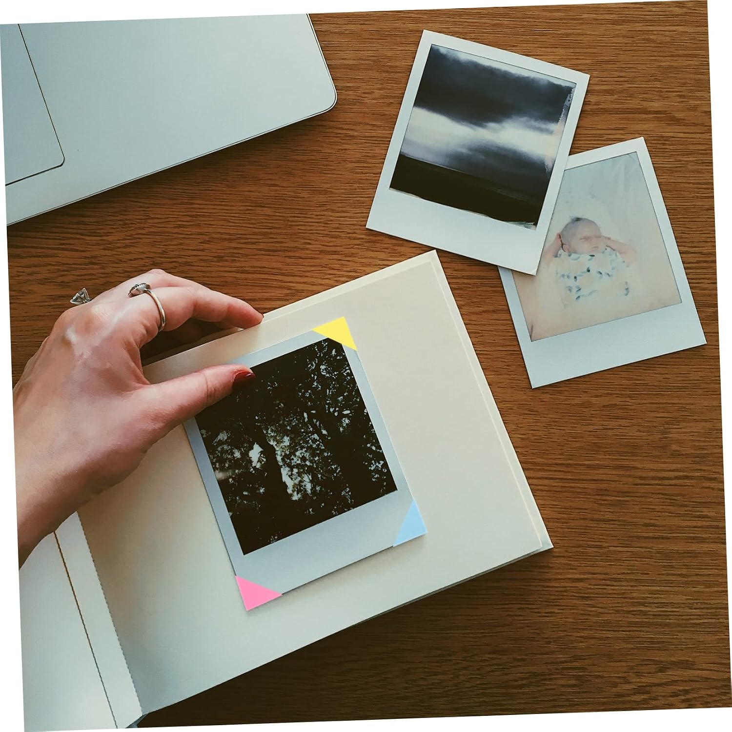 30sheets Photo Corners DIY Photo Album Stickers Style Self-Adhesive Corners for Scrapbooking Journals and Picture Frames Easy to Use
