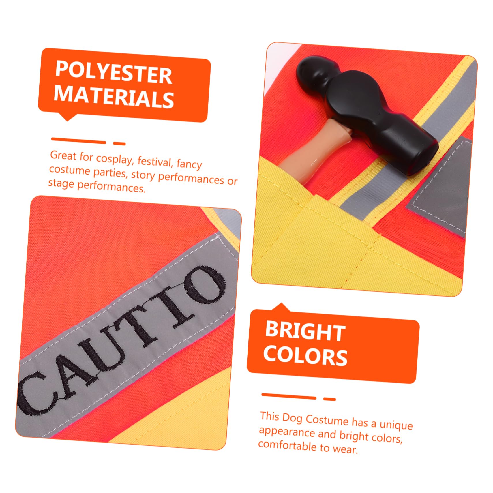 FRCOLOR 5 Pz Vestiti Per Animali Domestici Costume Da Cucciolo Aspetto Ingegnere Animale Domestico Giubbotto Riflettente Per Gilet Sicuro Per Cani Forniture Per Cani Poliestere Il Cane
