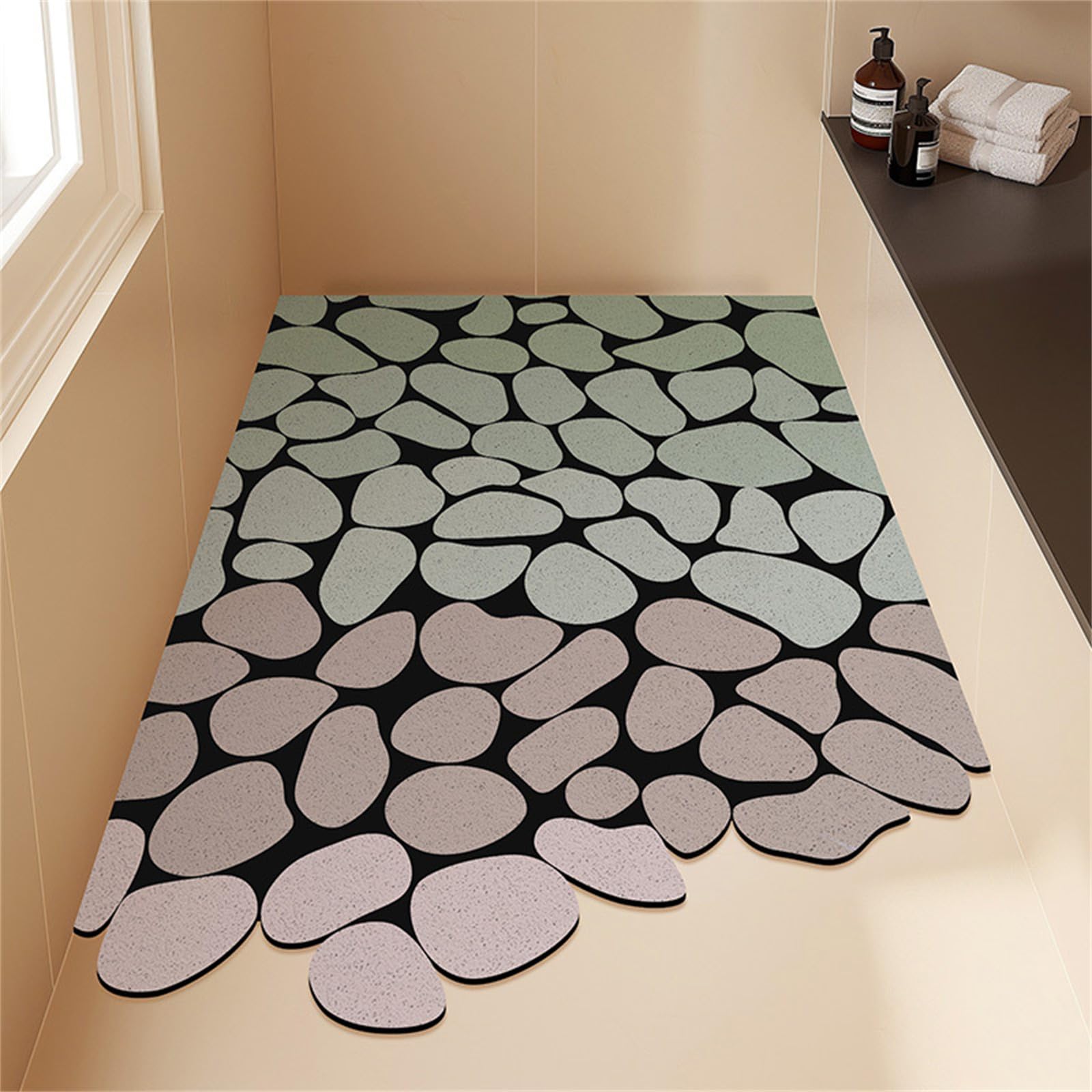 Alfombrilla de baño antideslizante para ducha recortable y alfombrilla de goma para bañera