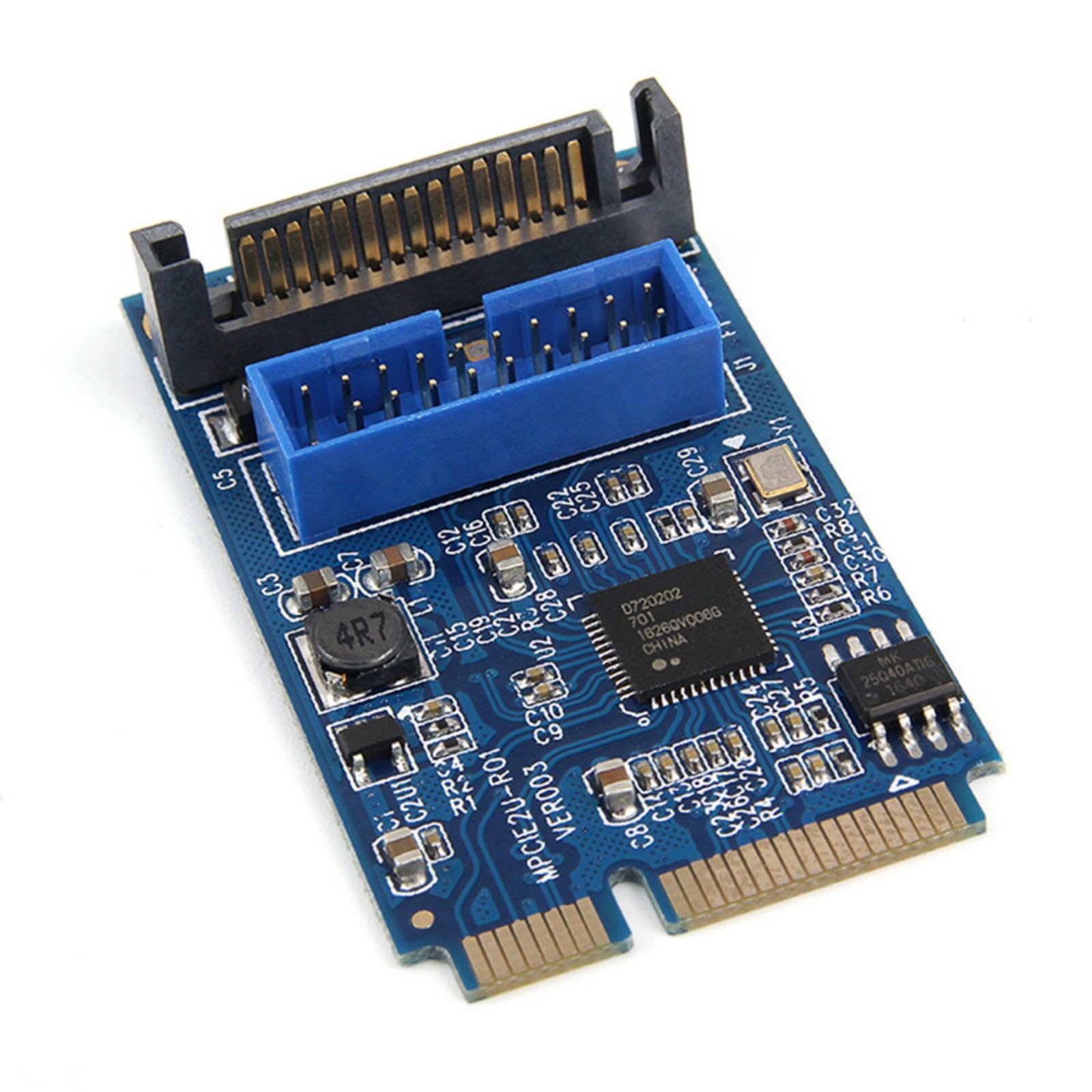 Tmboryuu Expand PC Capabilities PCIe to USB 19Pin Internal Expansion Card PCIe to 19Pin Expansion Card 5000Mbps